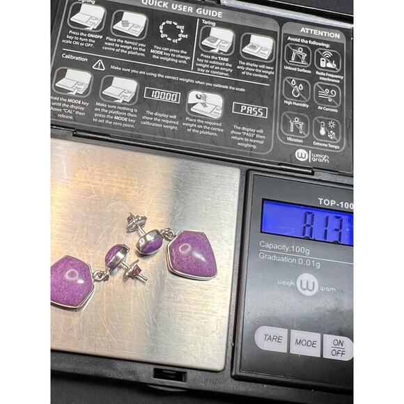 NEW Jay King stichtite sterling silver earrings - Picture 11 of 12